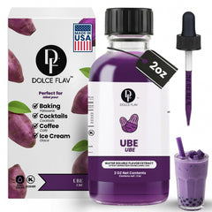 Dolce Flav front label showing product name and dropper for clear identification and trust