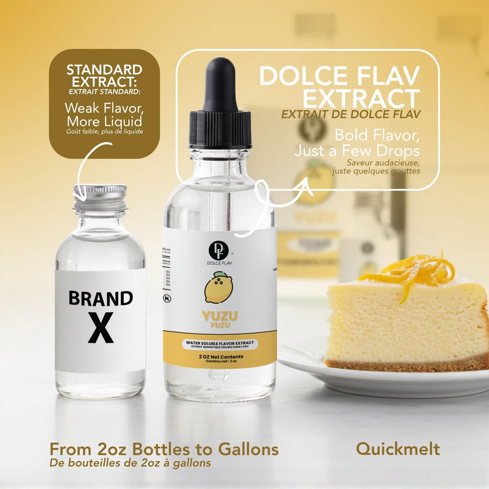 Dolce Flav folded into batter for baked goods showing consistent flavoring