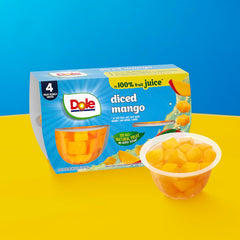 Dole cups lined up illustrating bulk pack convenience and pantry readiness