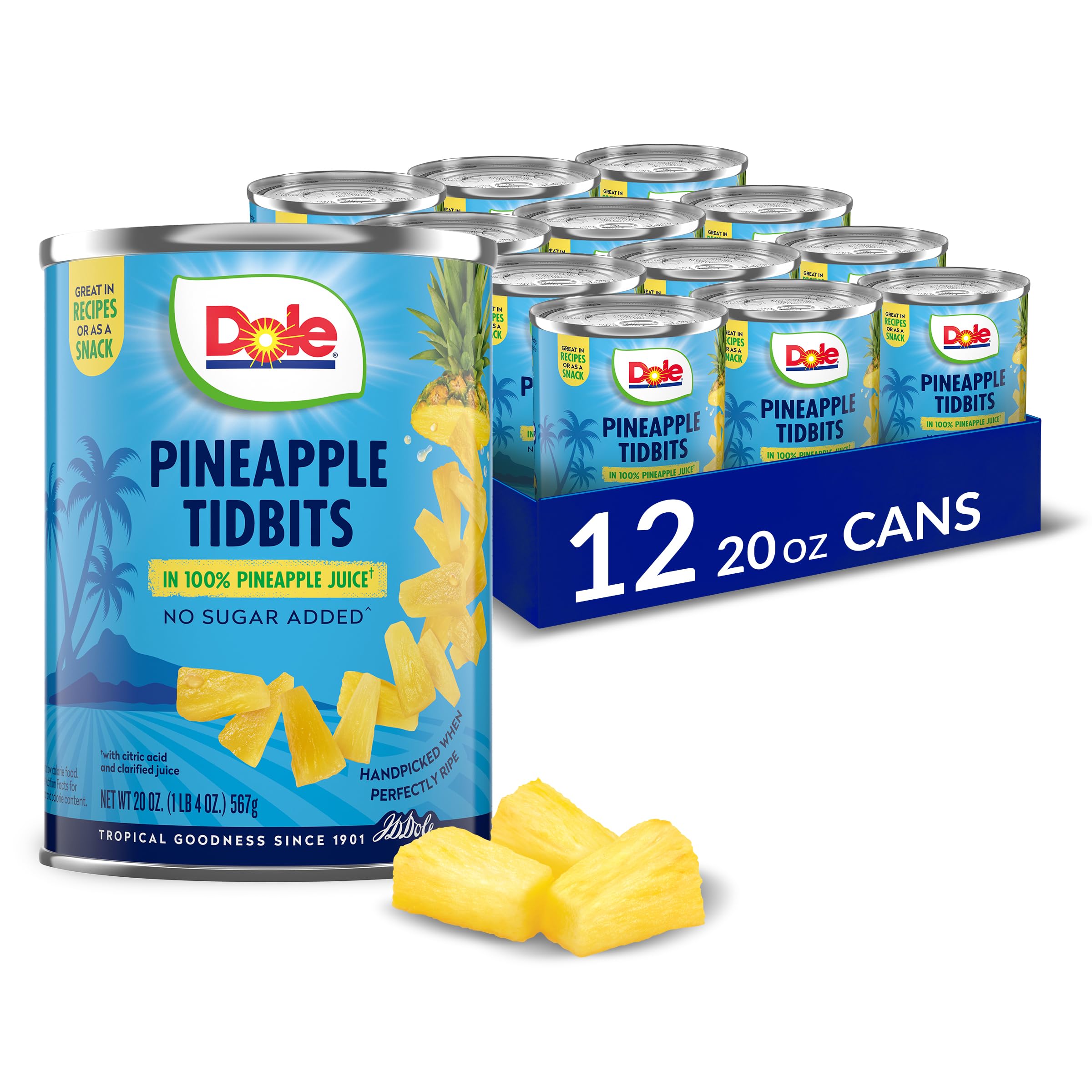 Dole front packaging shows can label and benefits for pantry convenience