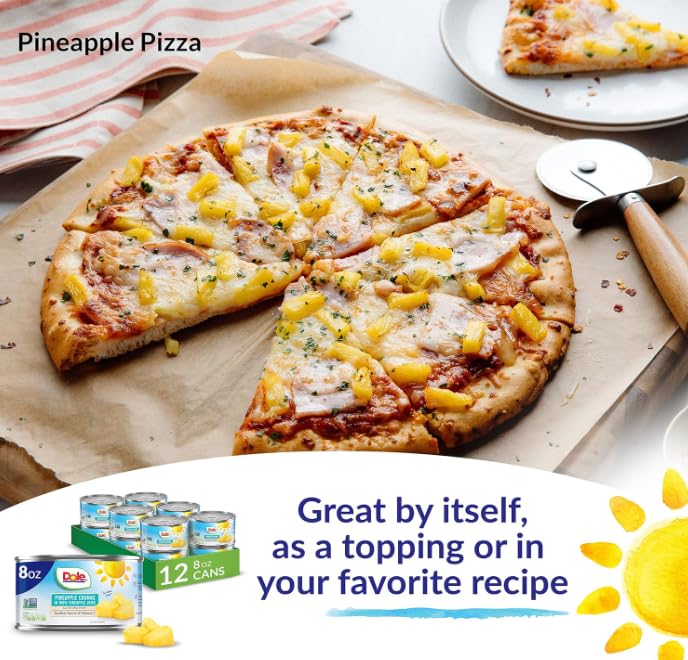 Dole pineapple chunks on a kitchen counter as an easy snack