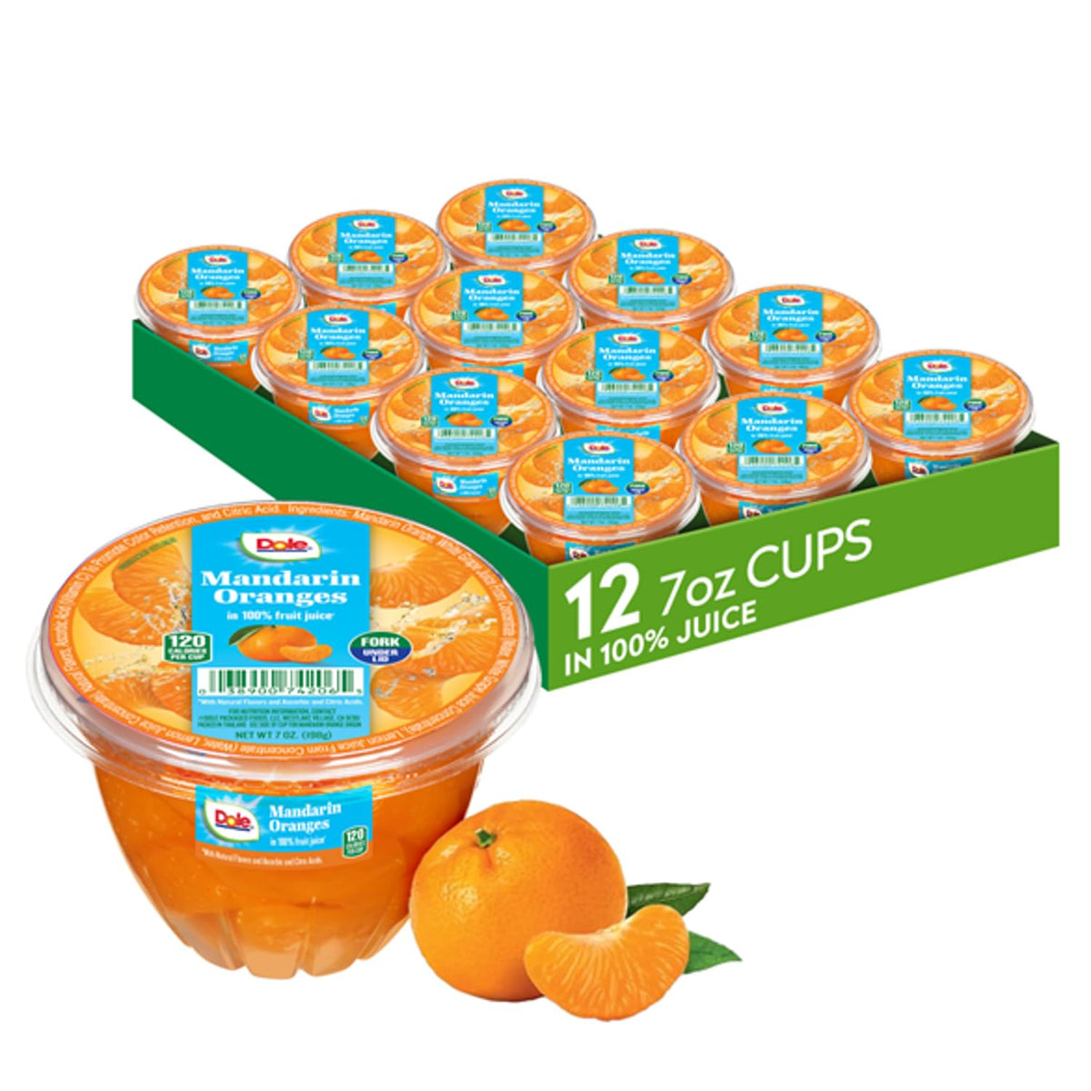 Dole front packaging showing 12-count cups and brand visibility for convenience