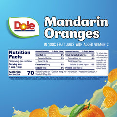Dole close-up of mandarin orange segments highlighting natural texture and freshness