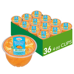 Dole front packaging showing 36-pack mandarin orange cups and easy grab convenience