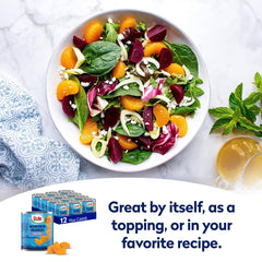 Dole mandarin oranges used as salad topping adding bright flavor and color