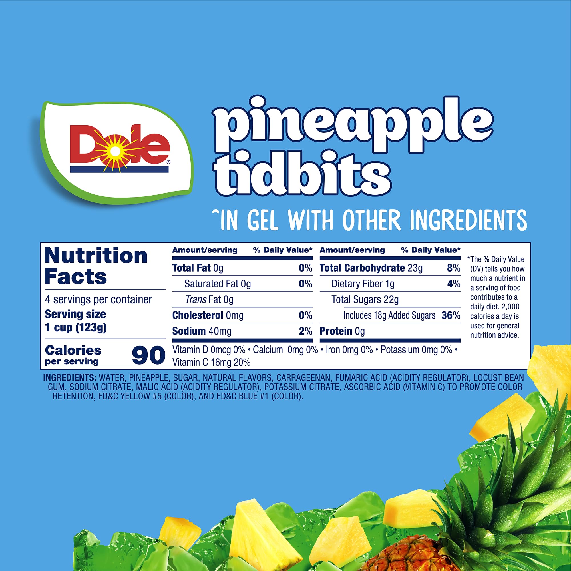 Dole pineapple gel texture close-up highlighting refreshing lime gel