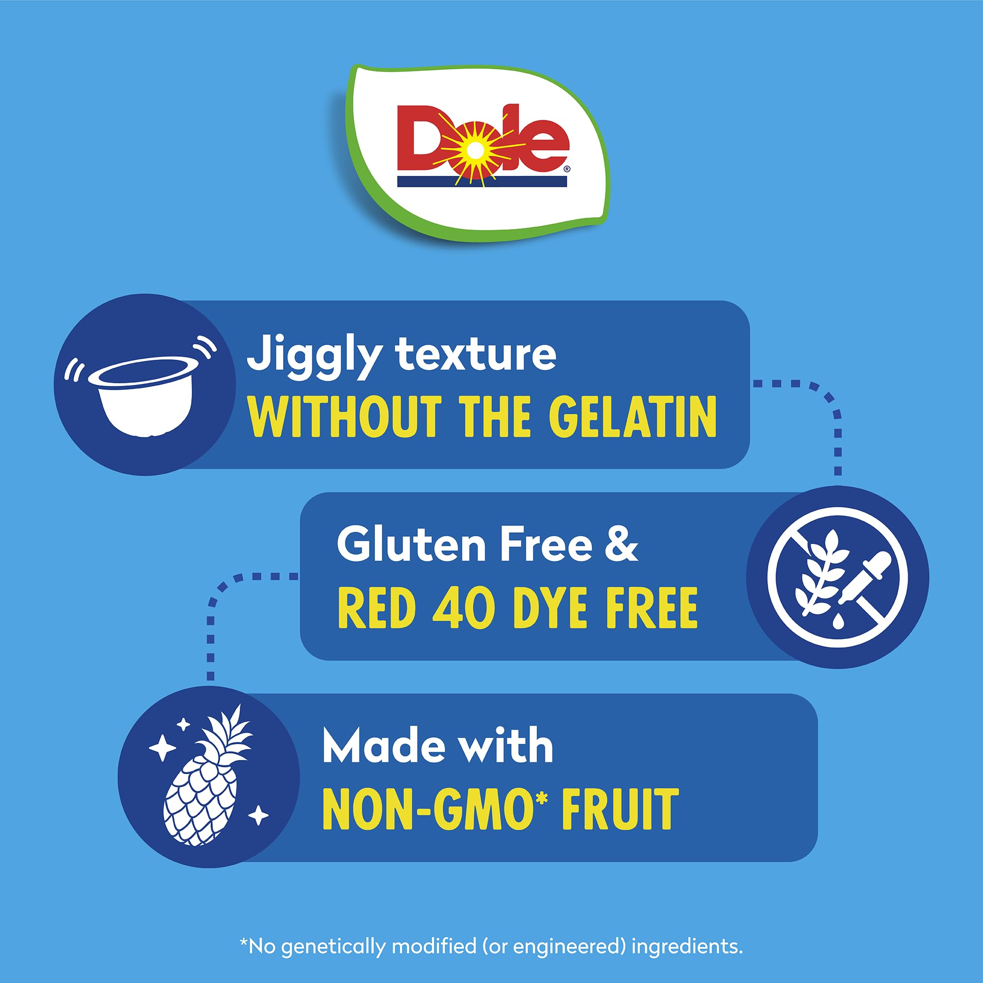 Dole open cup with pineapple pieces visible offering quick snack