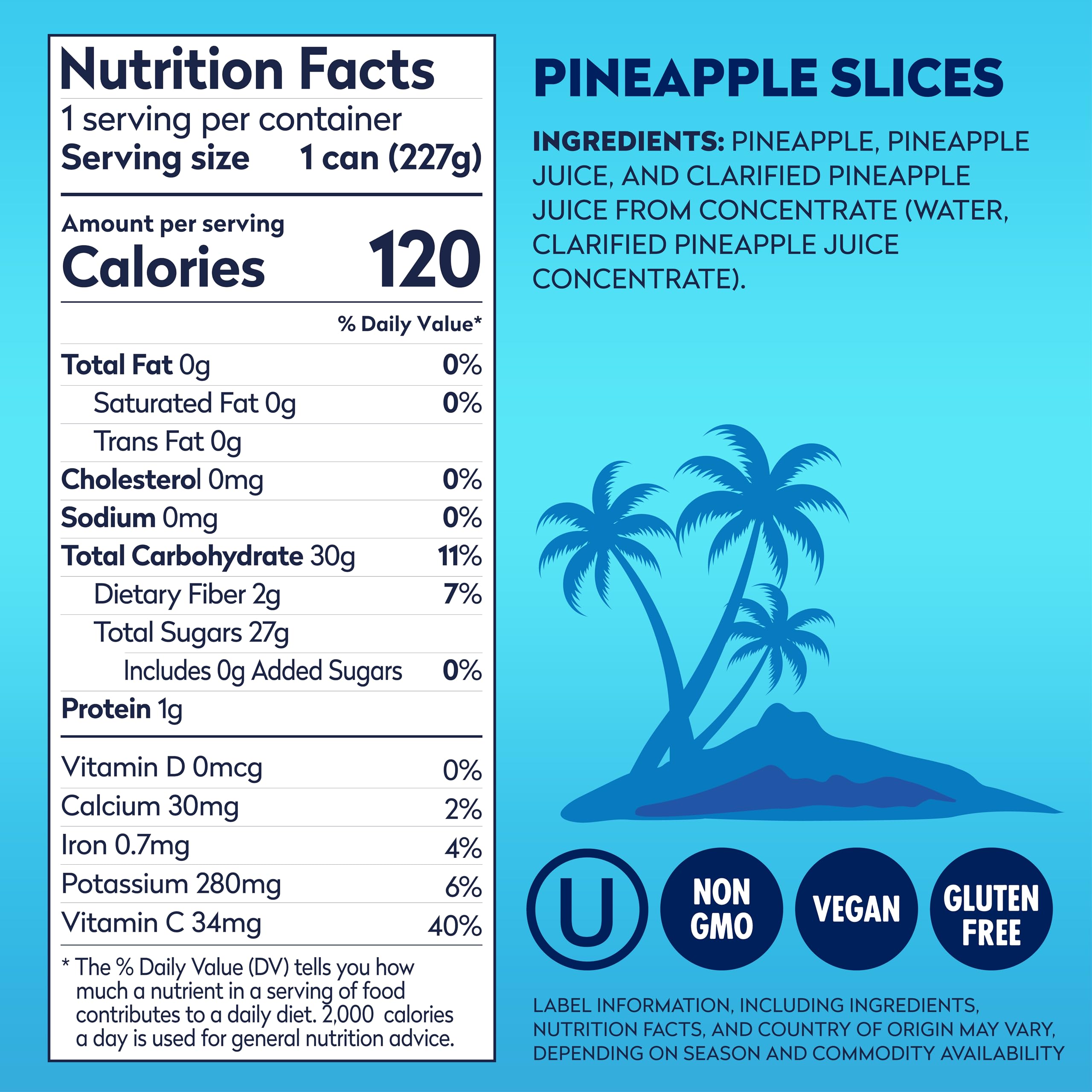 Close-up of Dole pineapple slice texture showing juicy flesh
