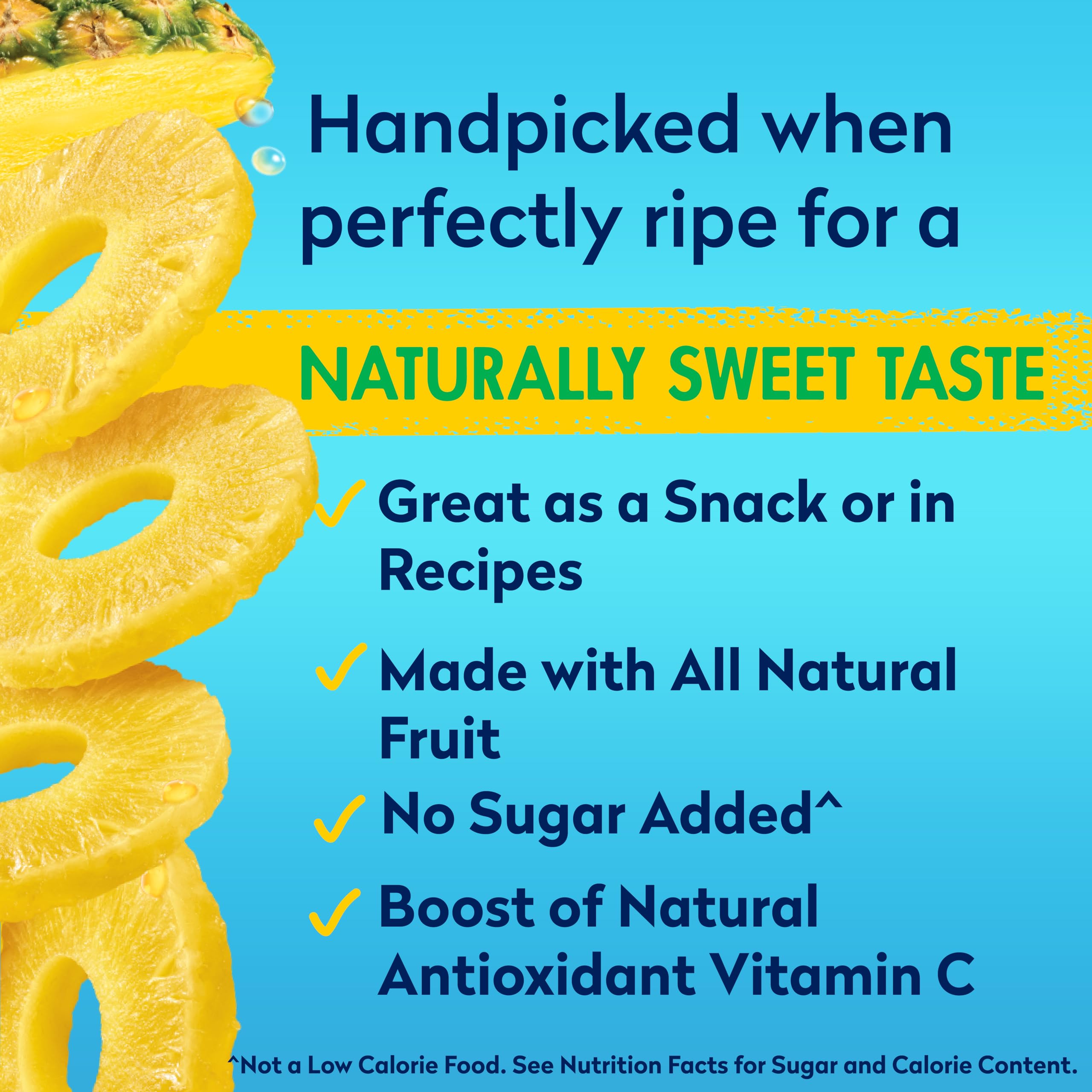 Dole opened can with pineapple slices visible for quick serving