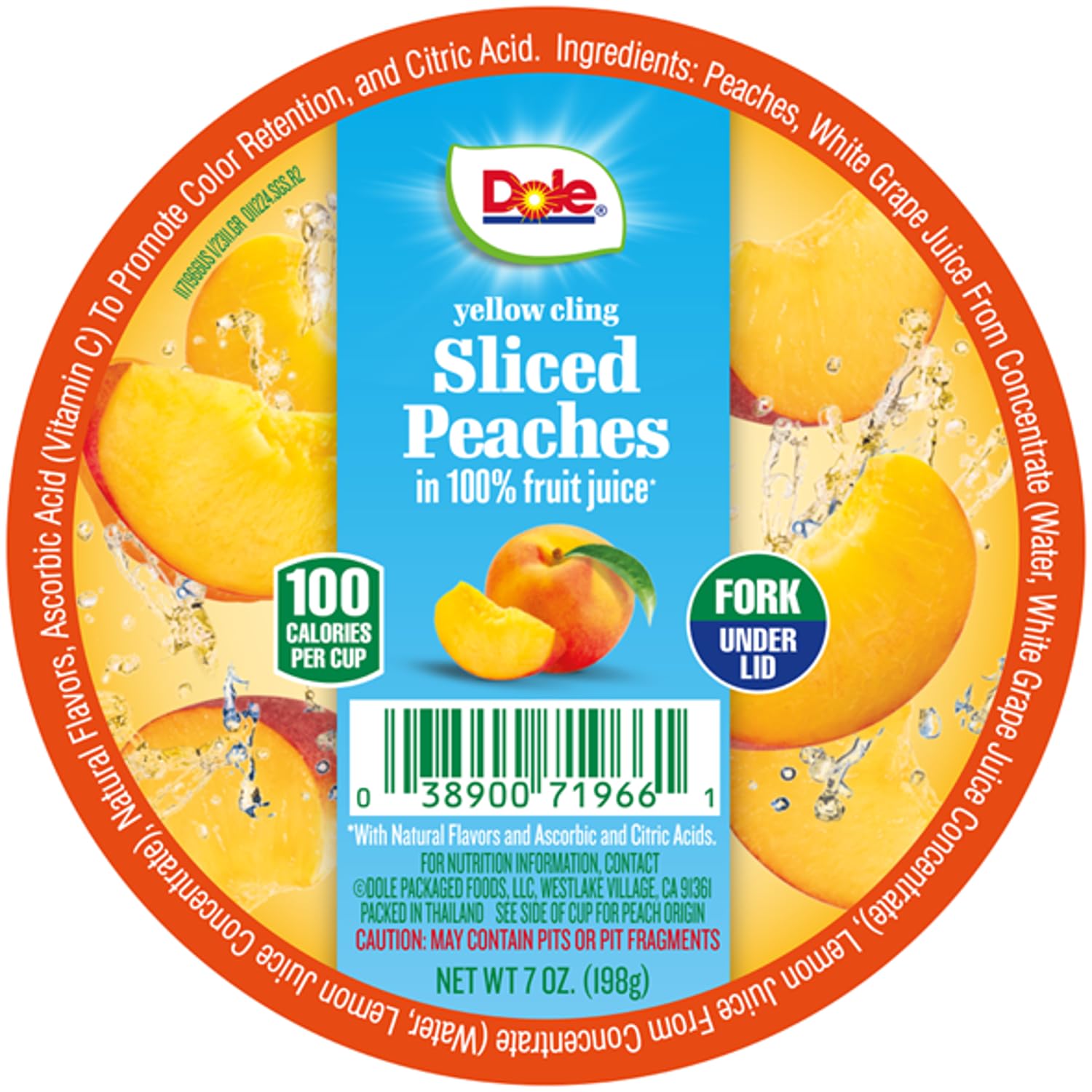 Dole peach pieces served in a parfait showing versatile serving ideas
