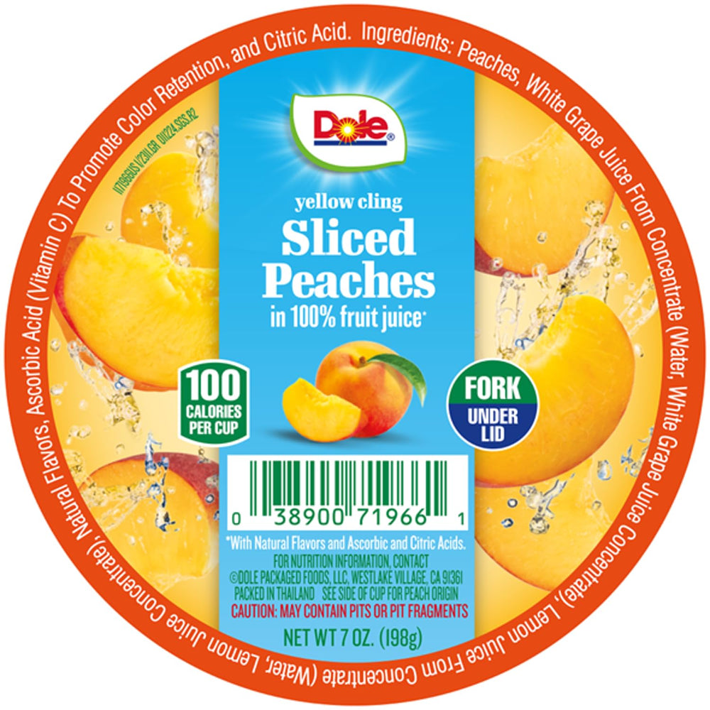 Dole peach pieces served in a parfait showing versatile serving ideas