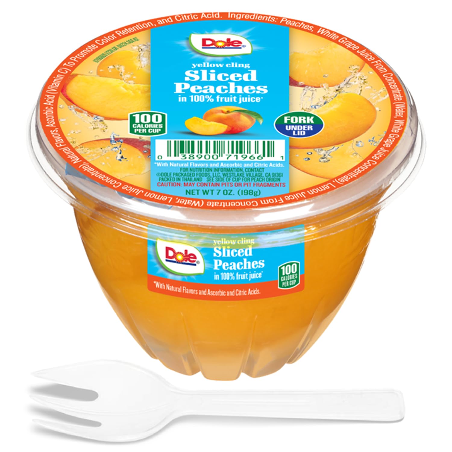 Dole stacked cups on pantry shelf showing bulk supply convenience