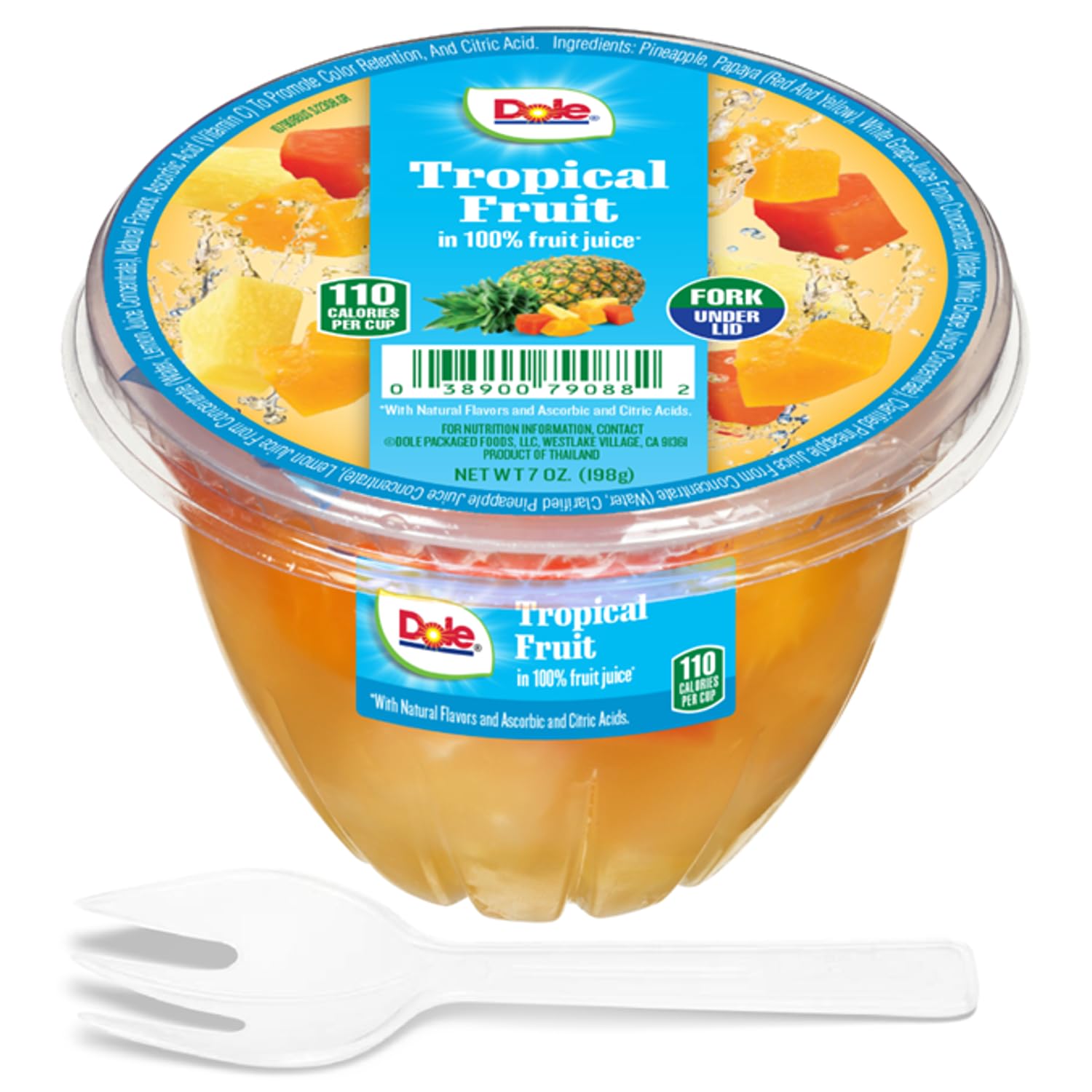 Dole fruit cup inside a lunchbox offering portable healthy snack