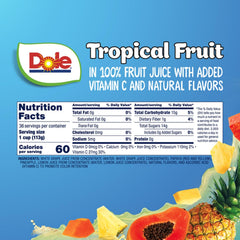 Dole fruit cups in a lunchbox setting, portable snack option for busy days