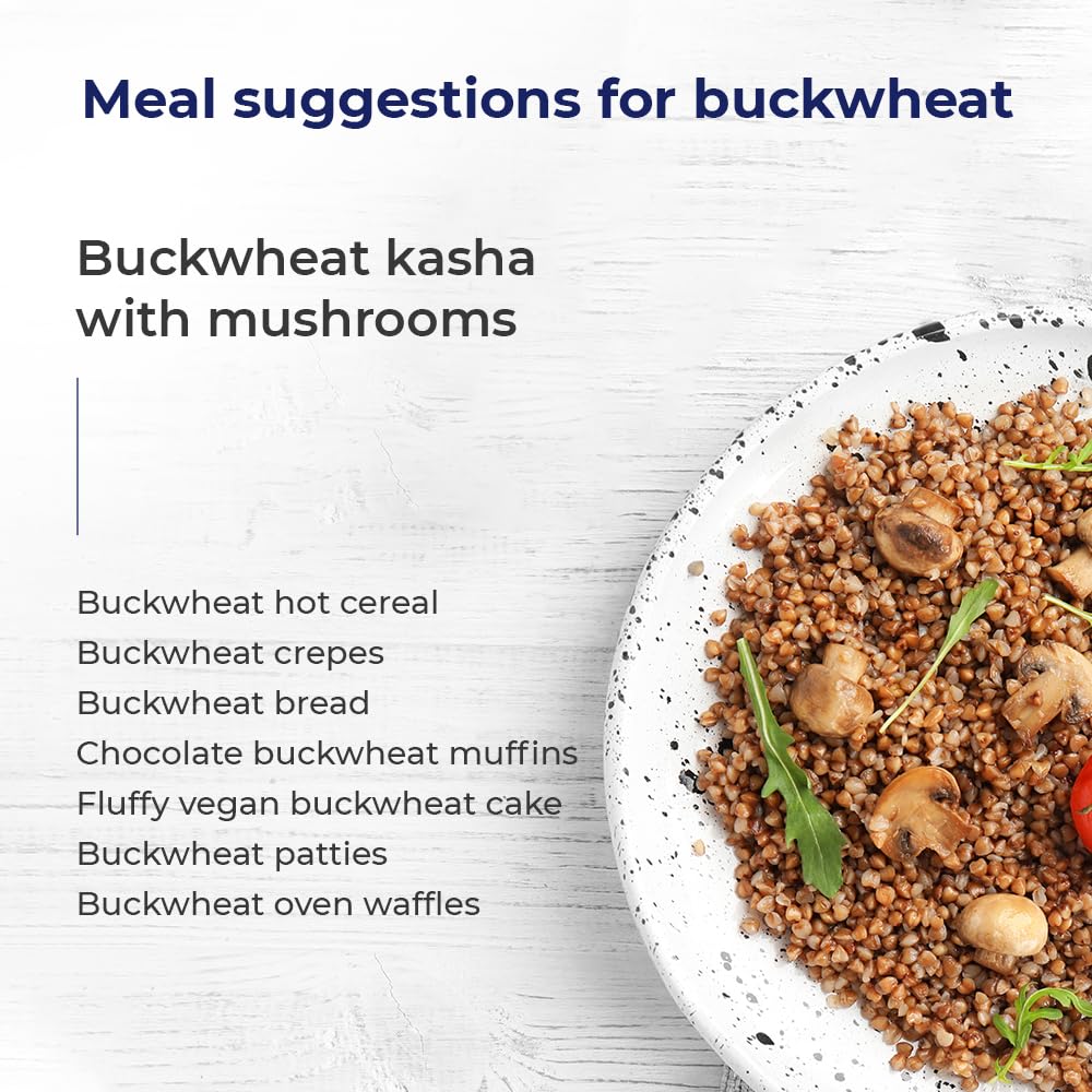 DOMA buckwheat salad plated to show versatile use and hearty meal benefit