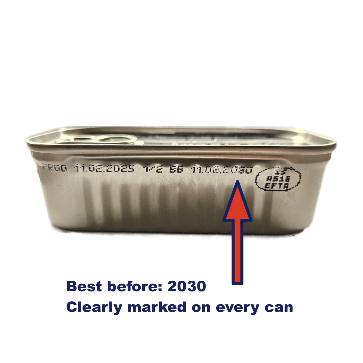 DOMA cod liver next to measuring spoon showing portion and scale clarity