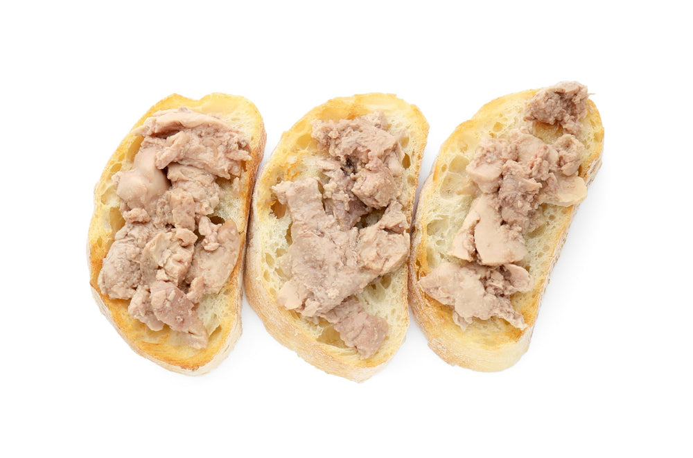 DOMA cod liver placed on toast demonstrating easy appetizer preparation benefit