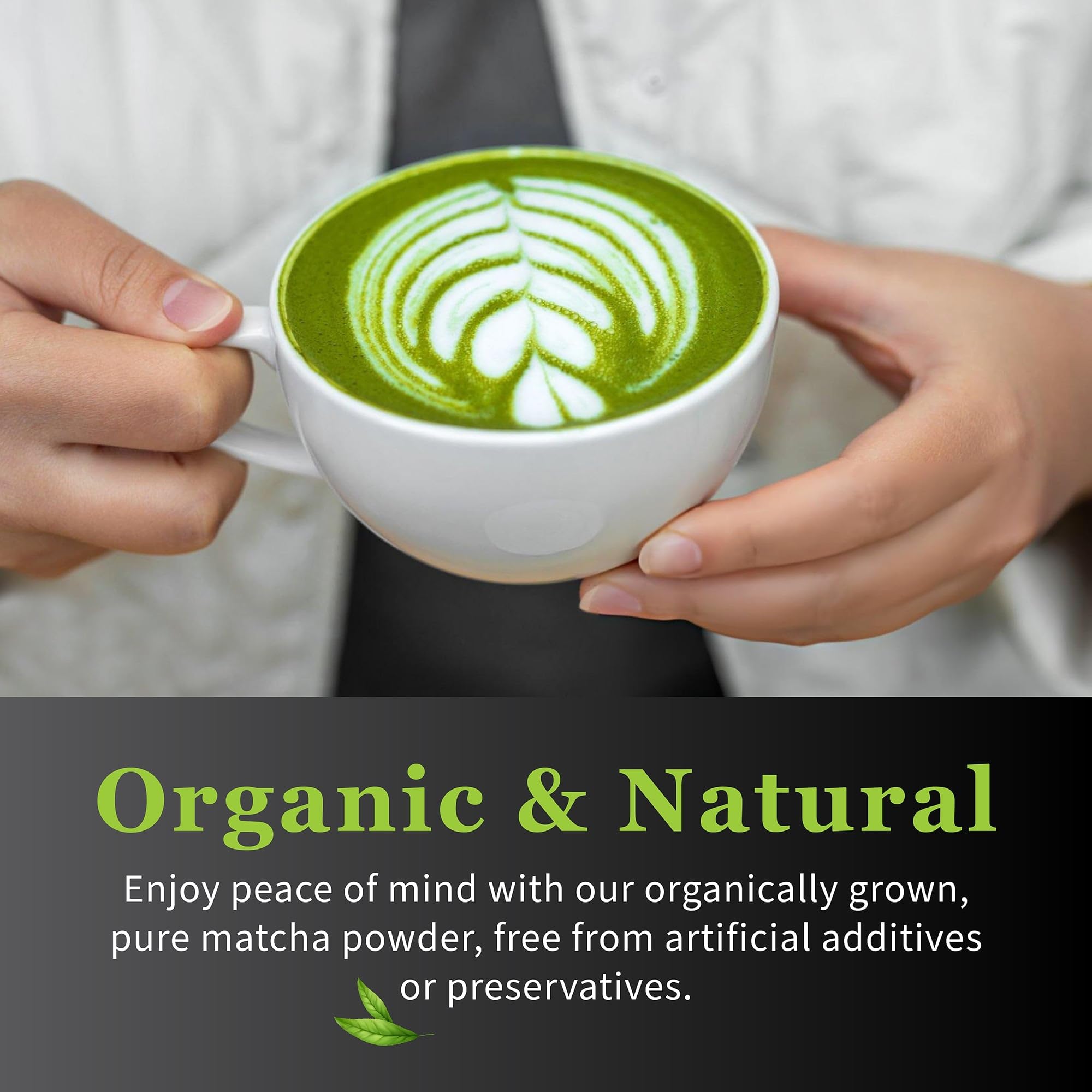 DoMatcha iced matcha in glass, illustrates refreshing cold drink option