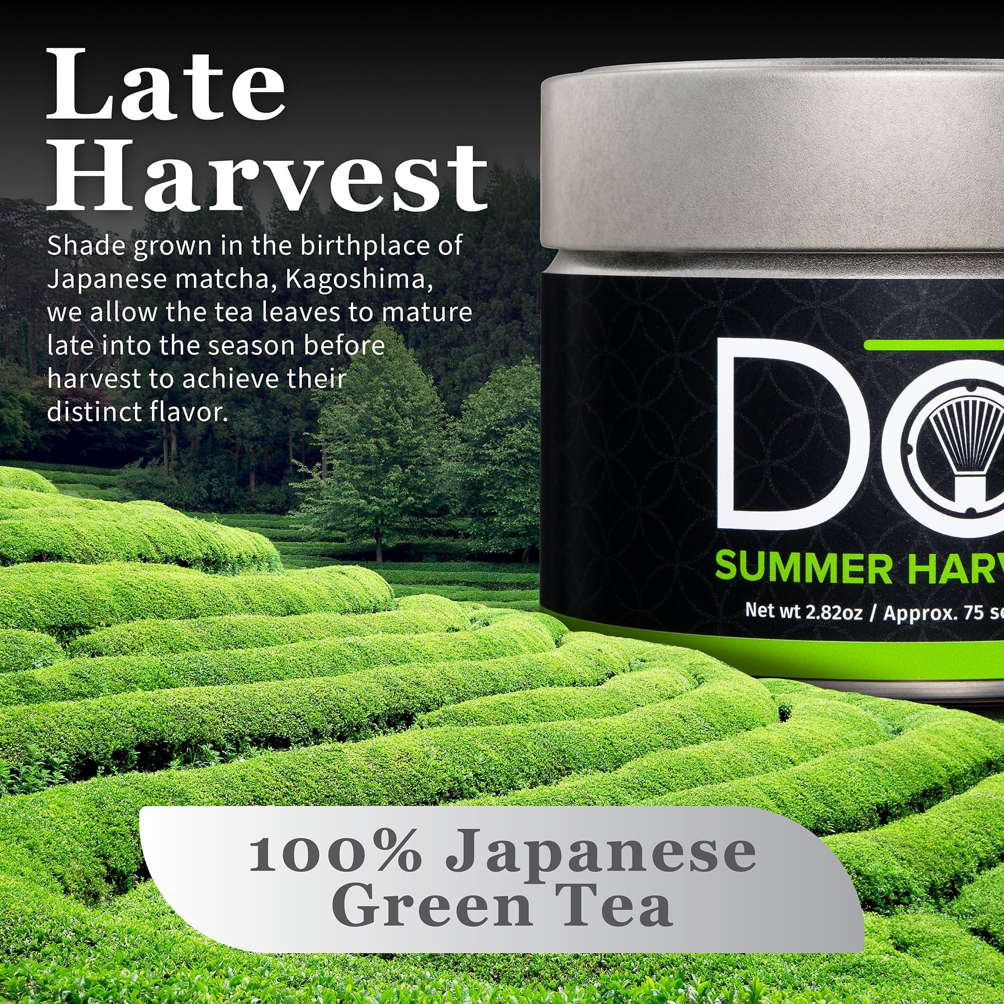 DoMatcha label closeup showing product name and kosher certification detail