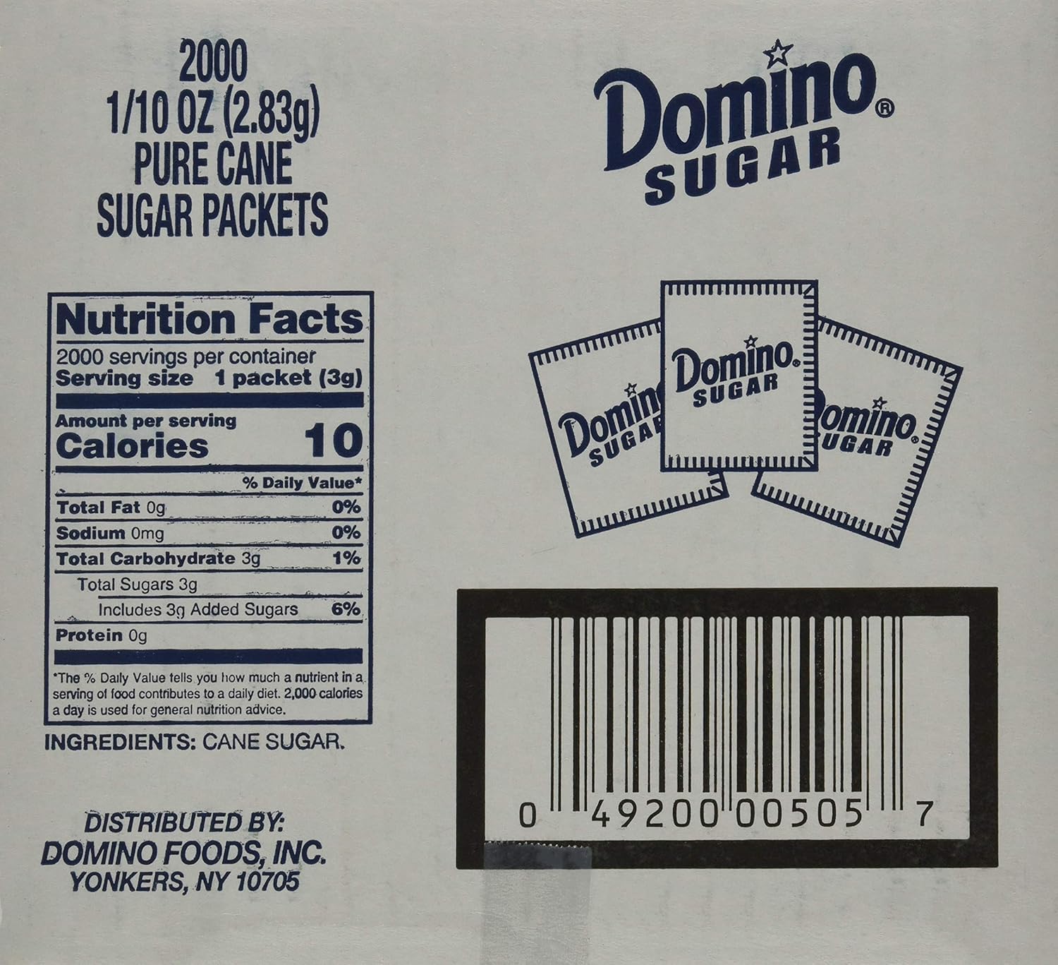 Domino packet being torn and poured into coffee for hygiene and convenience benefit