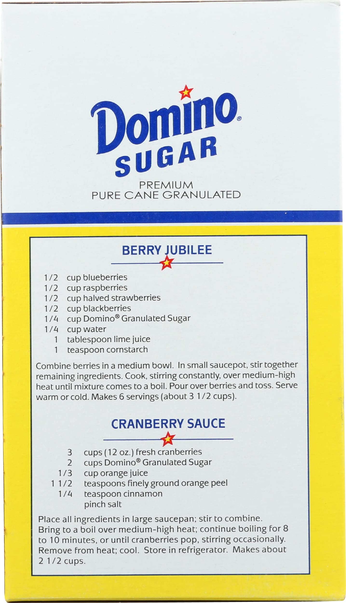 Domino granulated sugar pouring to show texture and even measuring for recipes