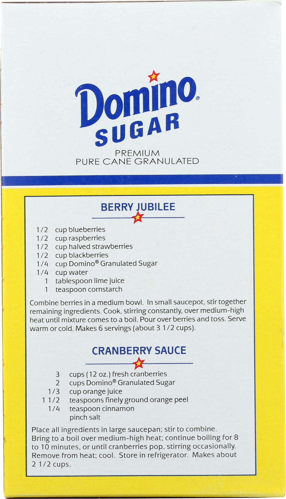 Domino granulated sugar pouring to show texture and even measuring for recipes