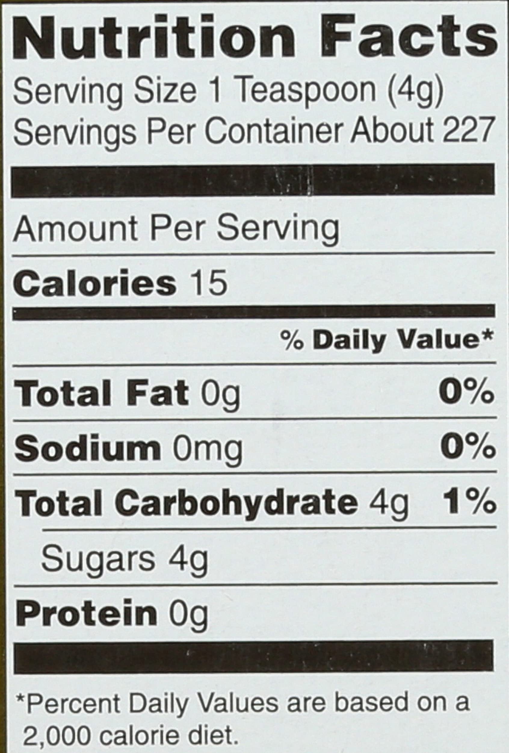 Domino close label showing product details and ingredient simplicity benefit clarity