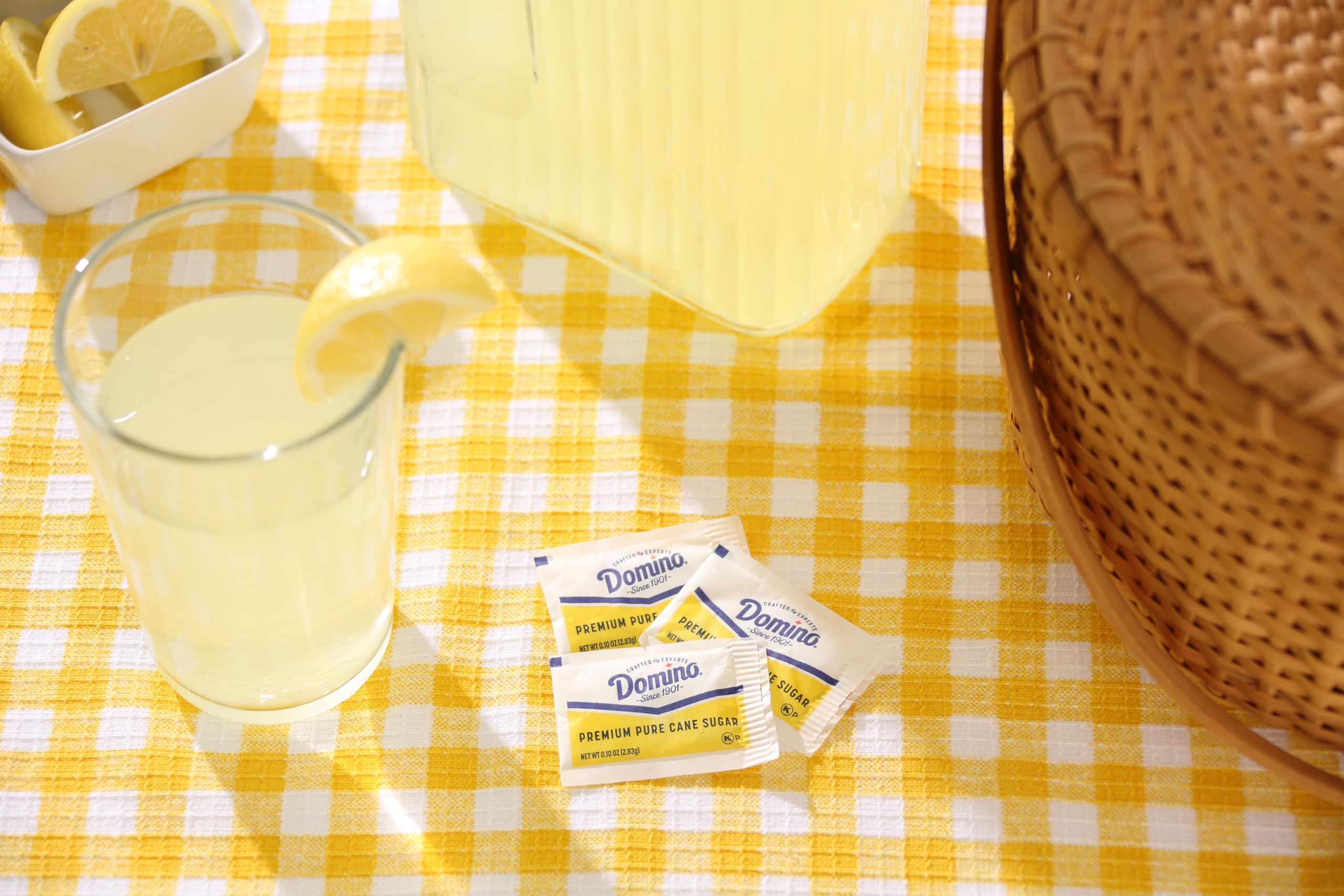 Domino packet being torn open, quick-use convenience benefit