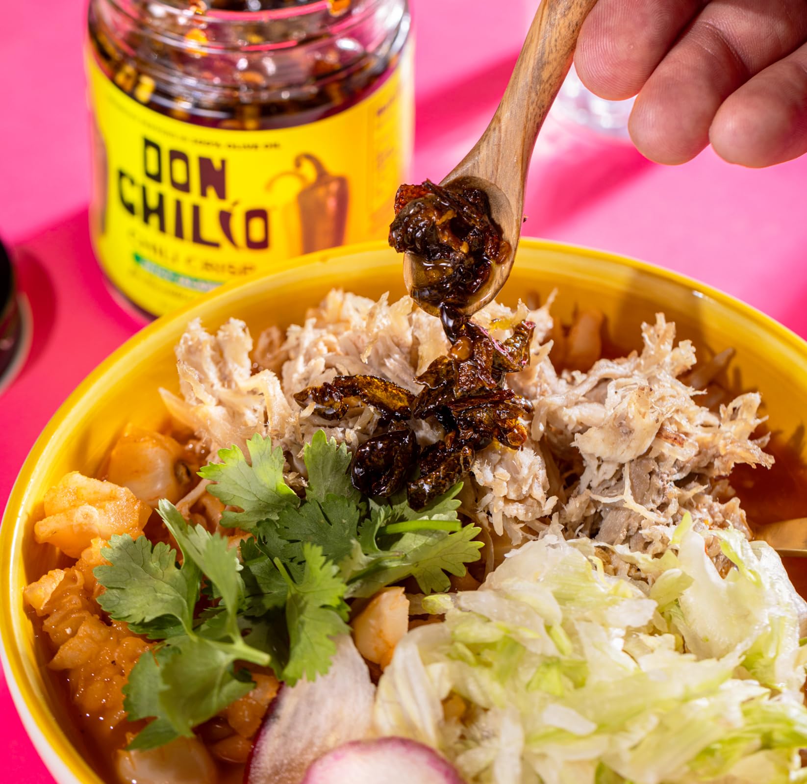 Don Chilio ingredient label and panel, emphasizing simple, additive-free recipe