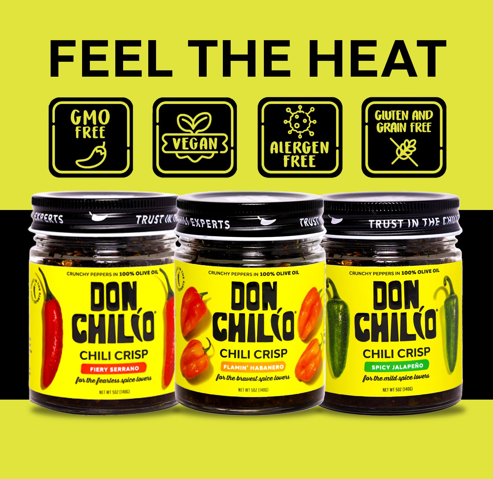 Don Chilio jar held in hand showing size and portability benefit