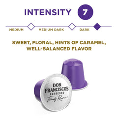 Don Francisco's capsules in sleeve arrangement demonstrating easy portioning and storage