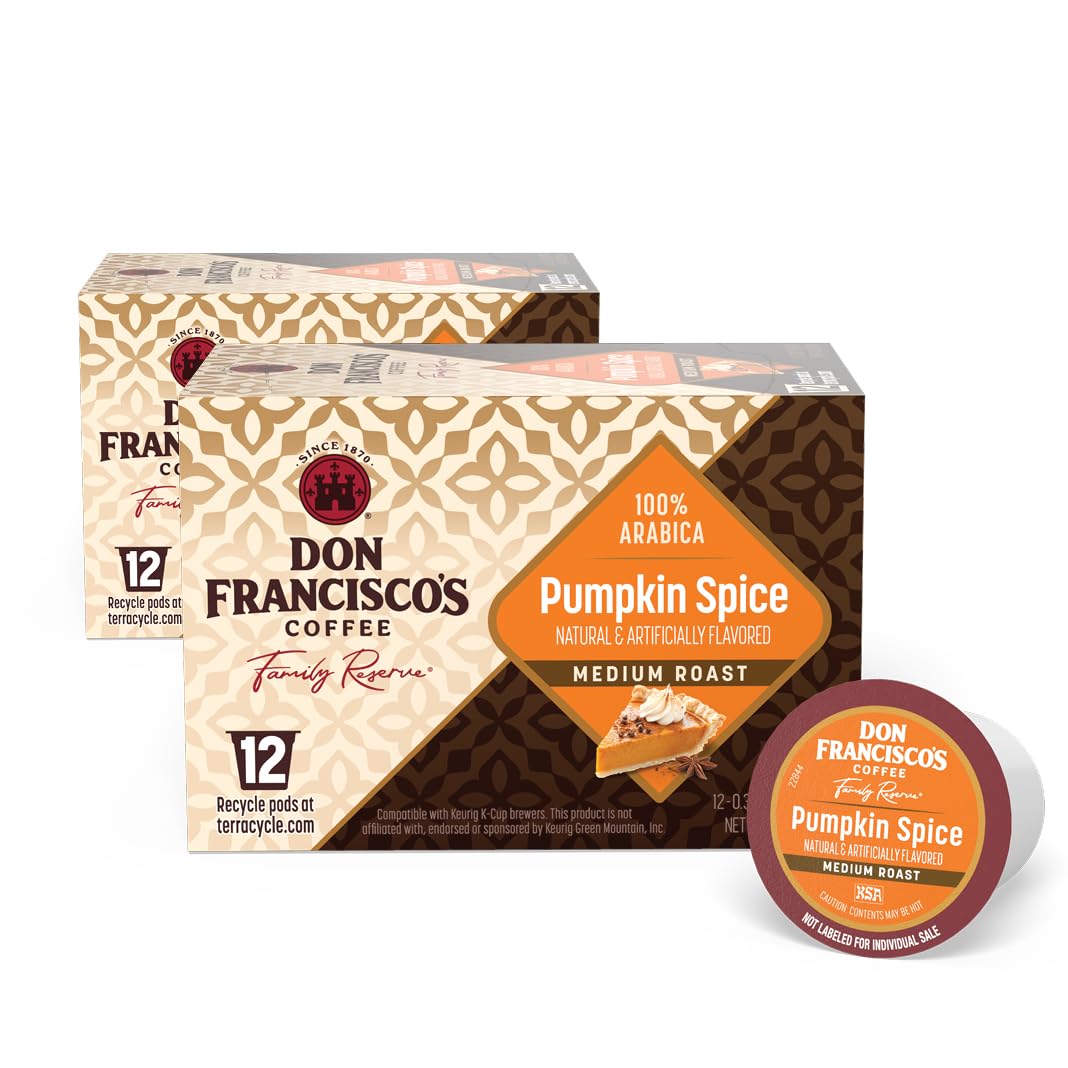 Don Francisco's front packaging showing 24-count box and seasonal branding benefits convenience