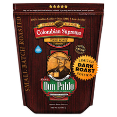 Don Pablo front packaging showing 2 lb bag and resealable closure for long freshness