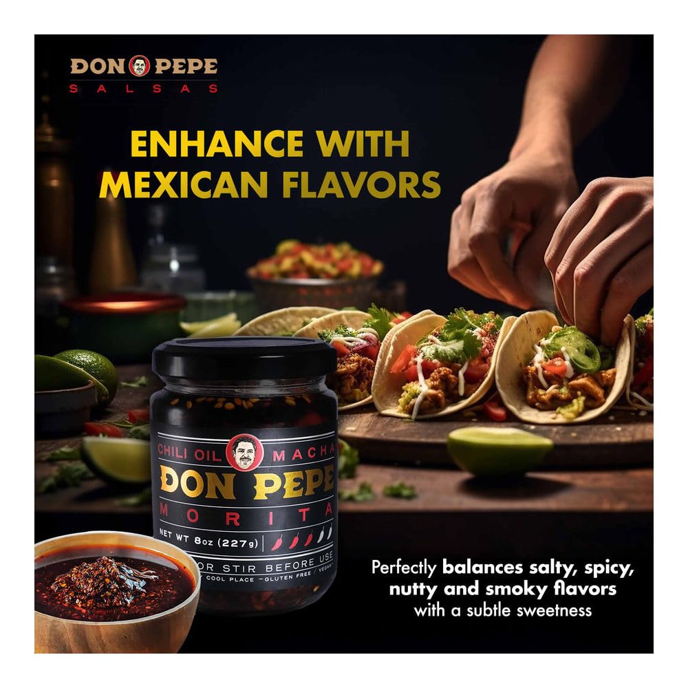 Don Pepe ingredients laydown with morita chiles seeds and raisins for flavor