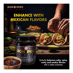 Don Pepe ingredients laydown with morita chiles seeds and raisins for flavor