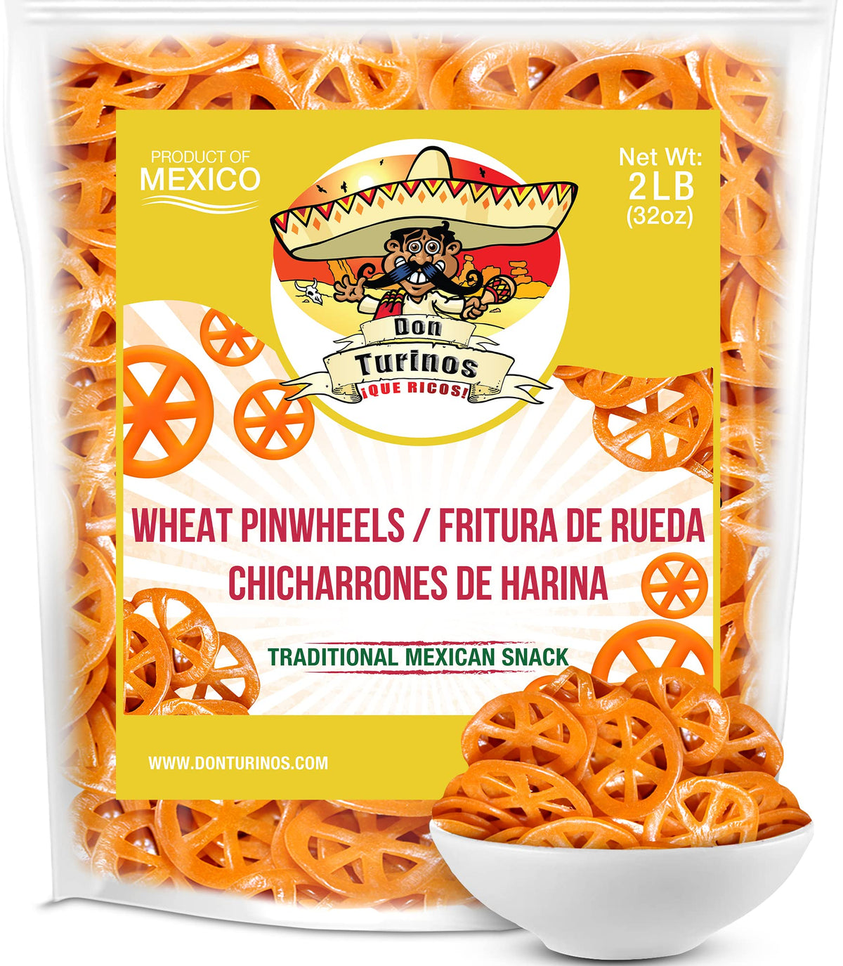 DON TURINOS front packaging showing 2 lb bag and product benefit convenience