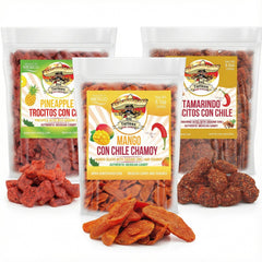 Don Turinos front packaging showing three resealable candy bags for easy storage