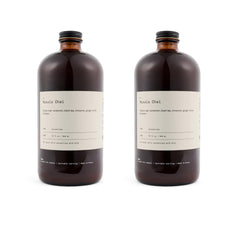 Dona Chai front packaging showing two 32oz bottles and brand clarity benefit