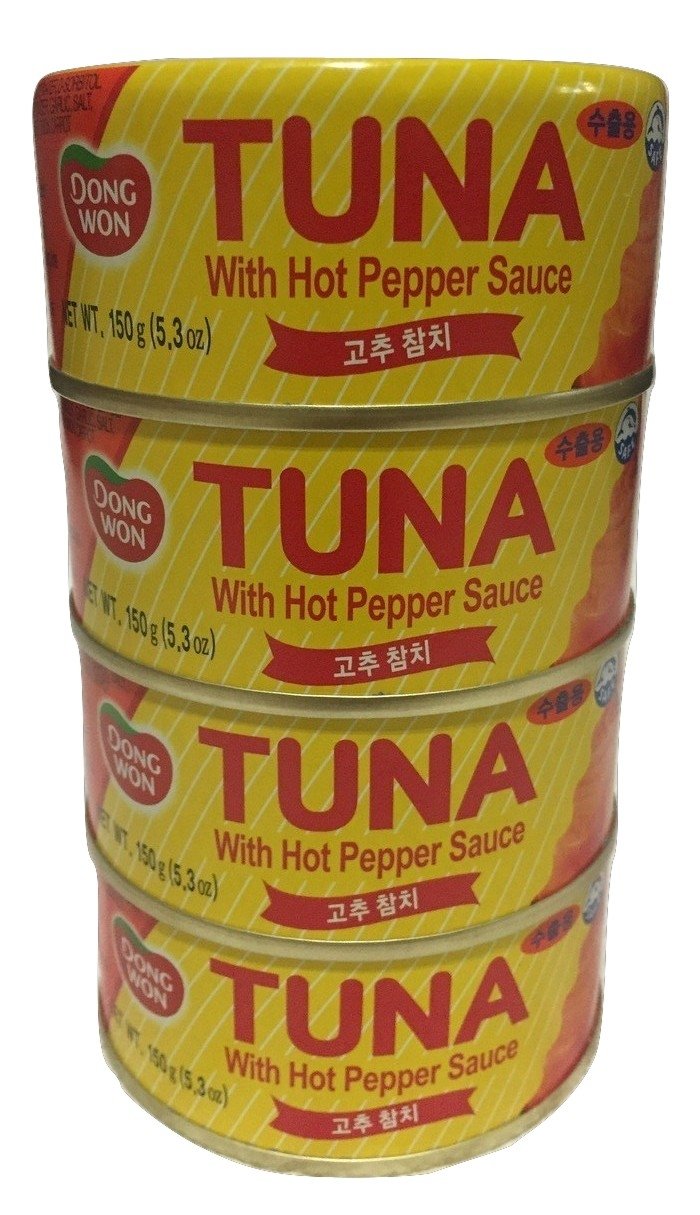 DONG WON front can showing label and pull-tab for quick meals