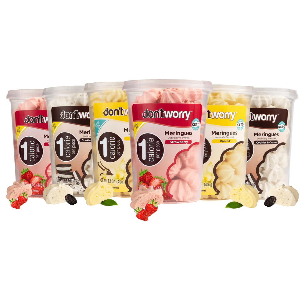 Don't Worry front packaging showing three flavor variety and benefits