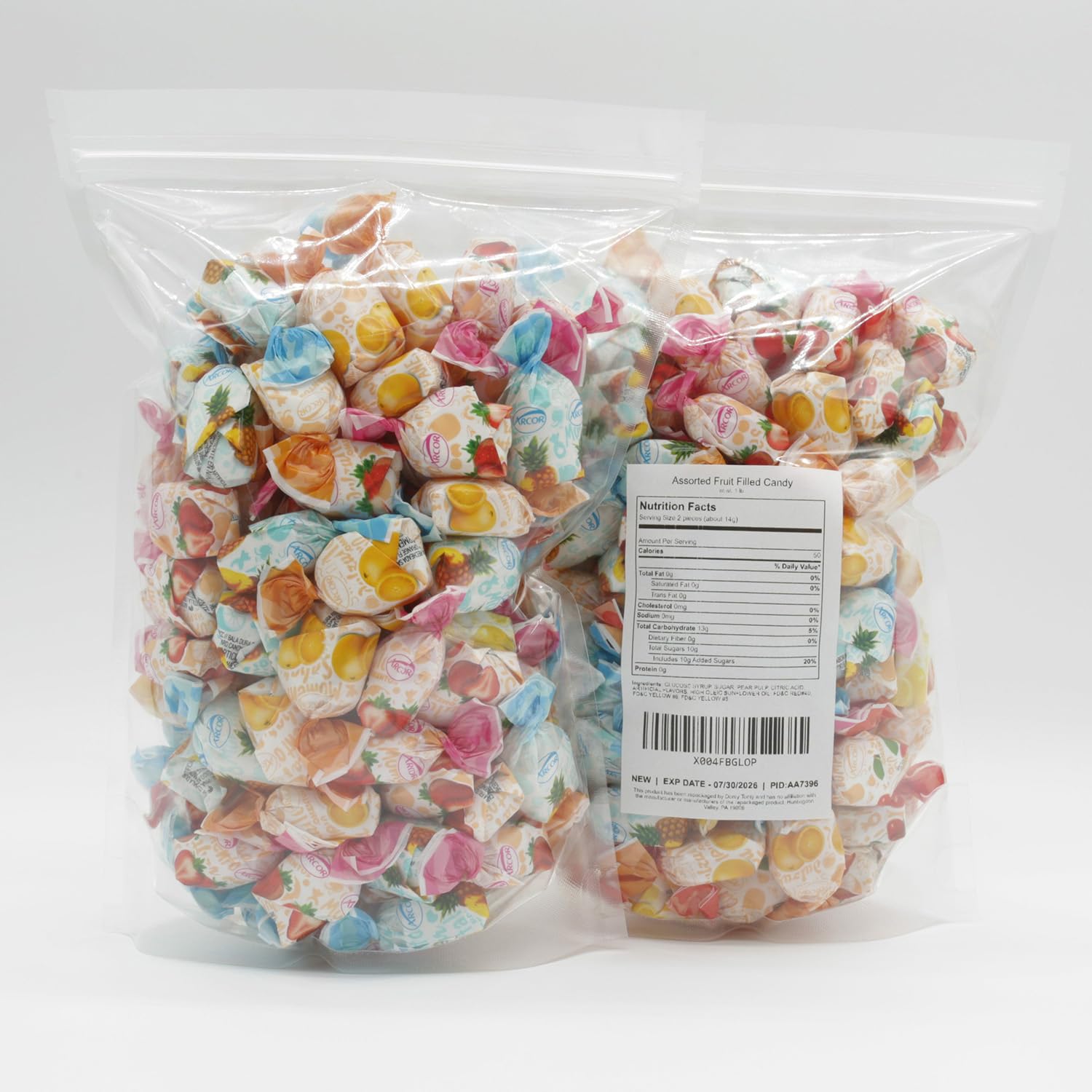 Donty-Tonty Arcor held in hand to display 2 lb scale for portion reference