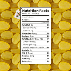 Donty-Tonty candy texture detail showing amber surface, real ginger turmeric flavor