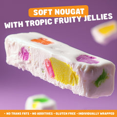 Donty-Tonty close-up of nougat texture, highlights soft chew and creamy consistency