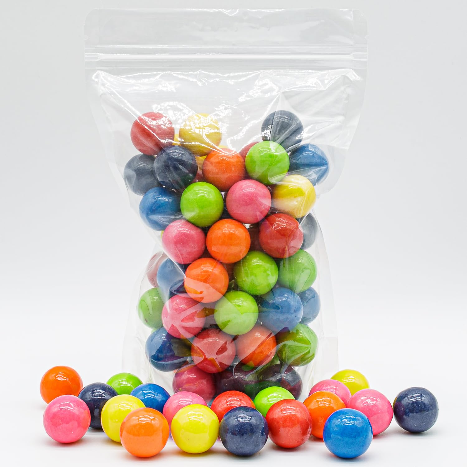 Donty-Tonty close-up of glossy gumball coating showing texture and vibrant color
