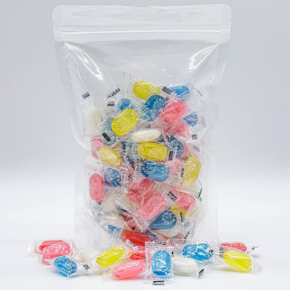 Donty-Tonty assorted flavors top view showing five fruit varieties for variety appeal