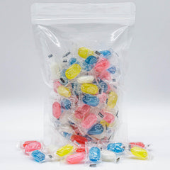 Donty-Tonty assorted flavors top view showing five fruit varieties for variety appeal