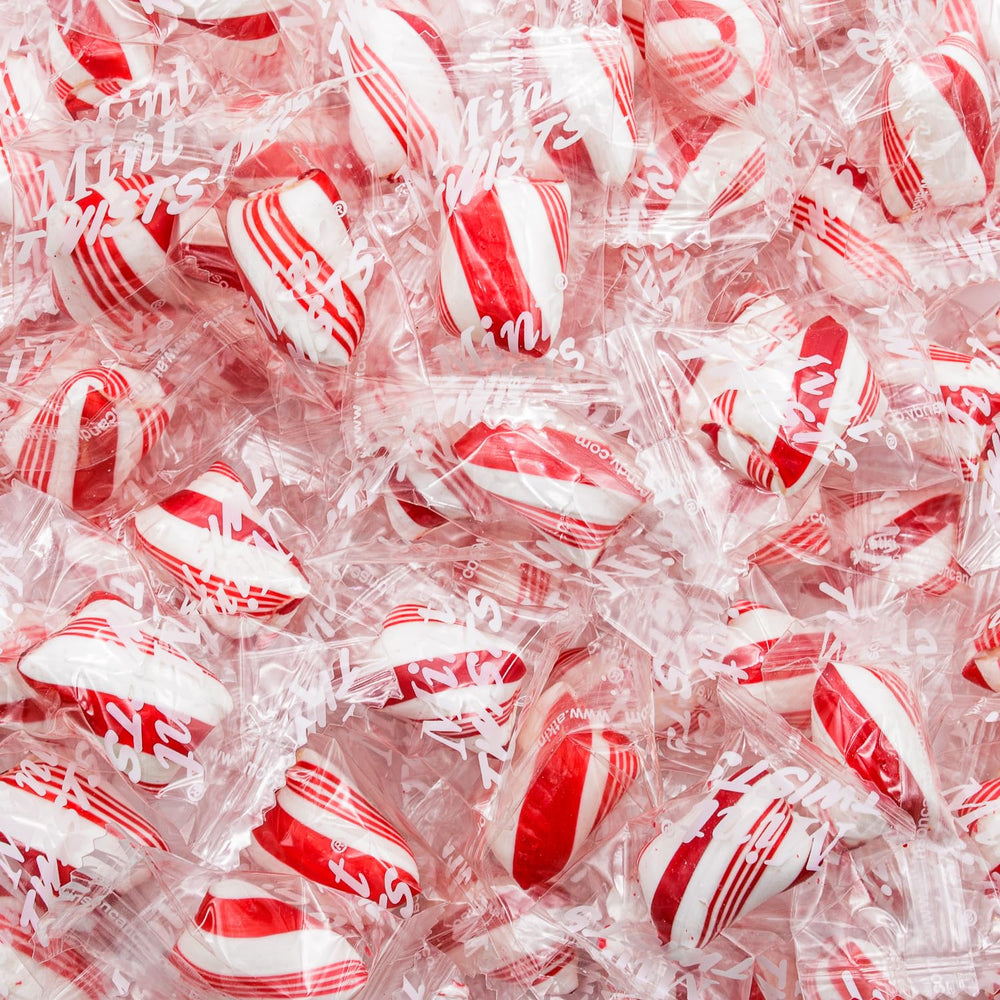 Donty-Tonty front packaging of 4 lb bag showing red and white mints and bulk convenience