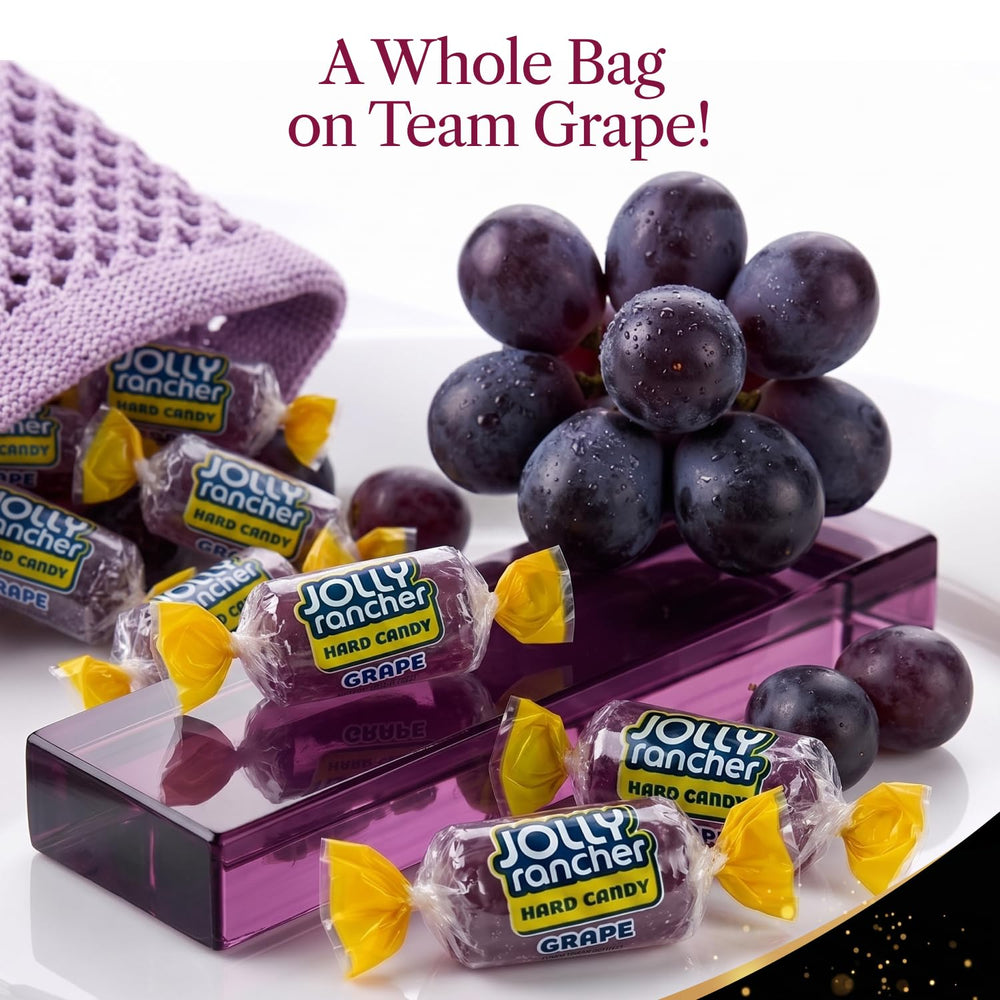 Donty-Tonty close-up of individually wrapped grape twists for hygienic sharing