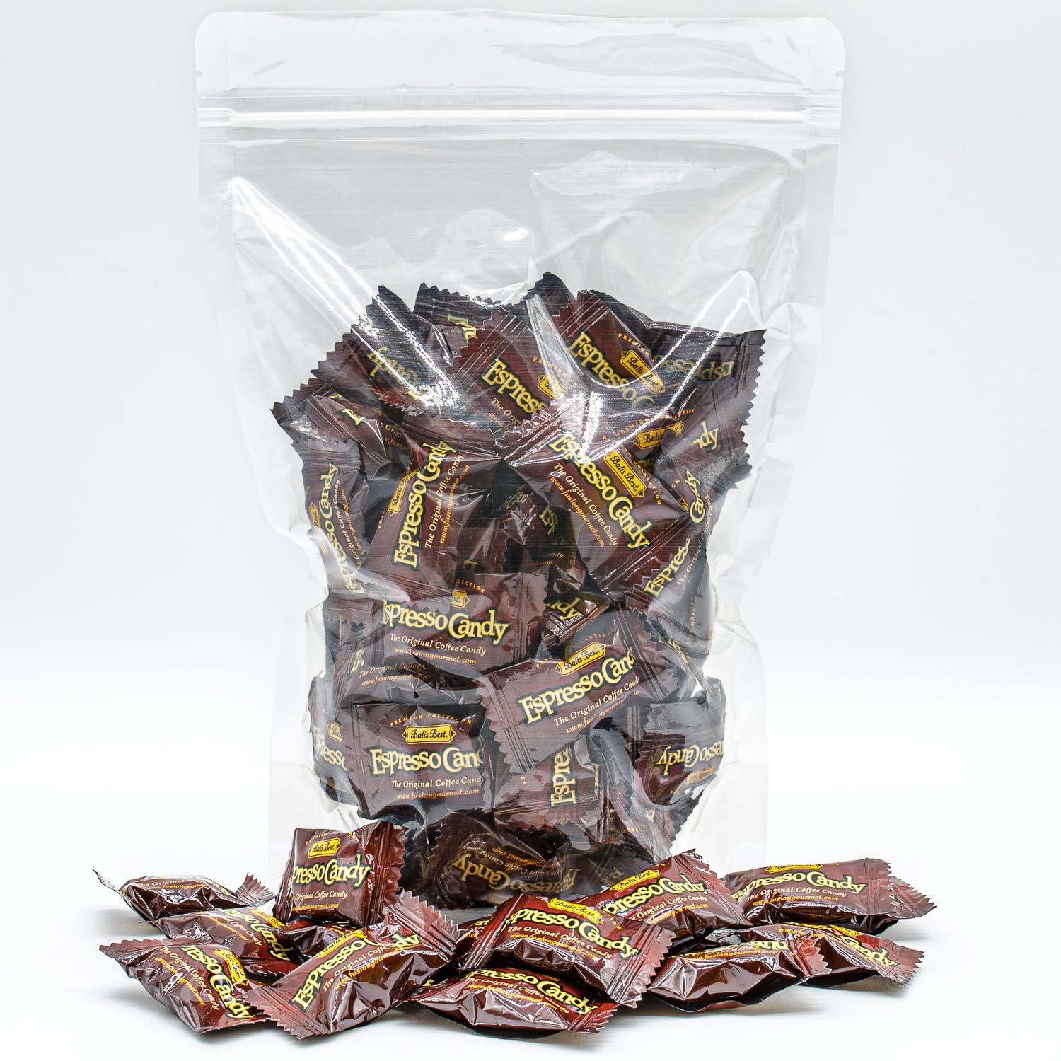 Donty-Tonty hard caramel shell detail highlighting crisp texture and long shelf life