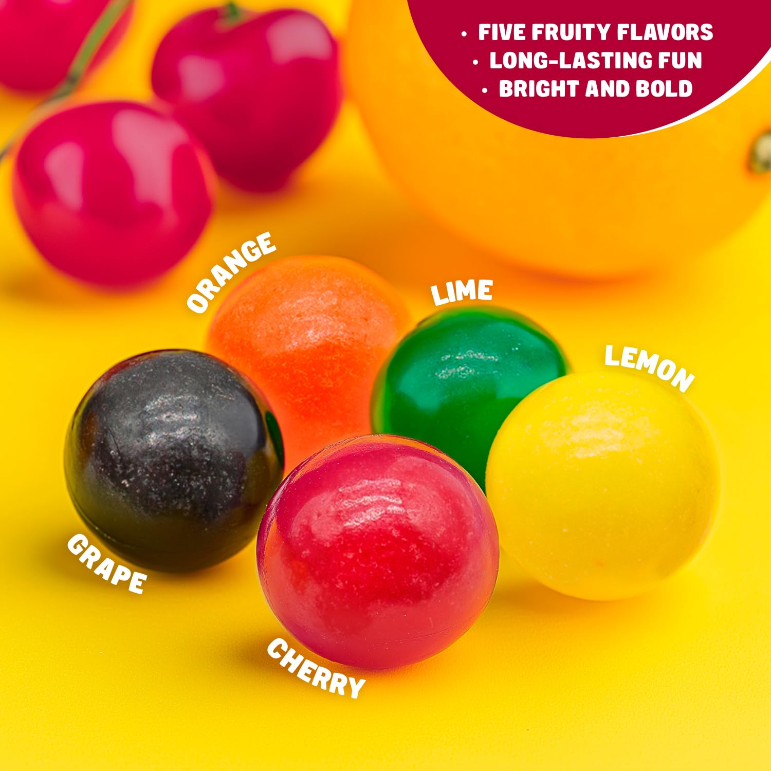 Donty-Tonty close-up of candy surface texture highlighting firm shell and color clarity